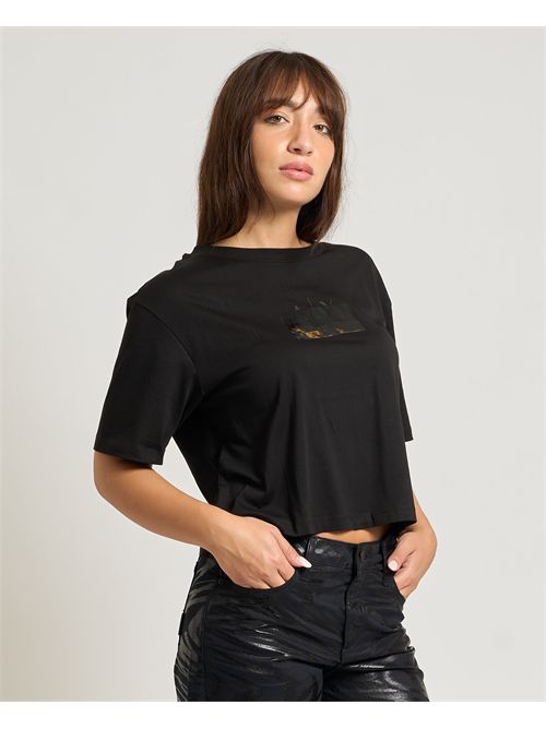 AX women's cropped T-shirt in cotton ARMANI EXCHANGE | XW001385-AF10356UC001